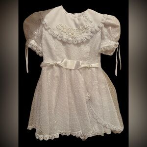 Elegant White Lace Kids Formal Dress